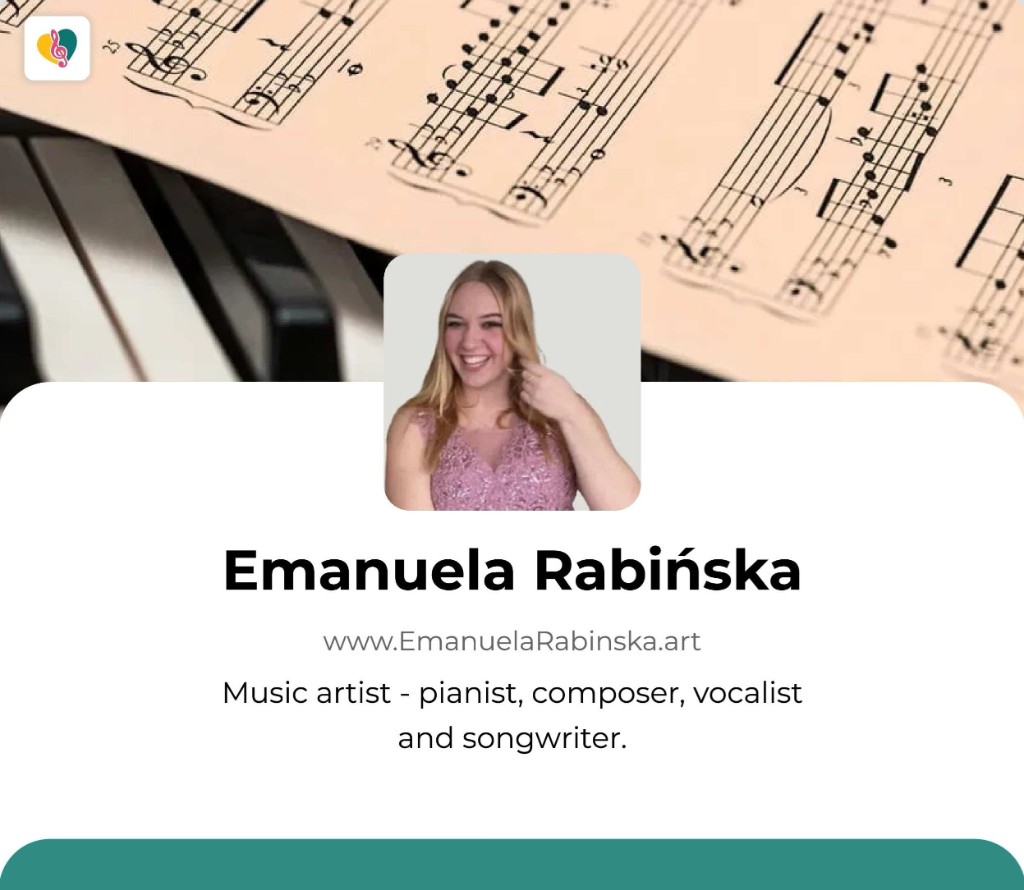 Emanuela Rabińska - music artist - pianist, composer, vocalist and songwriter.