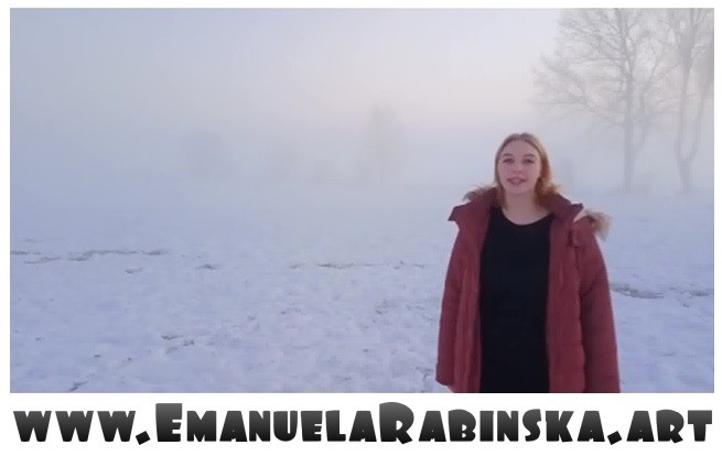 Chanson de geste Solistka Emanuela Rabińska na zdjęciu z wideoklipu.